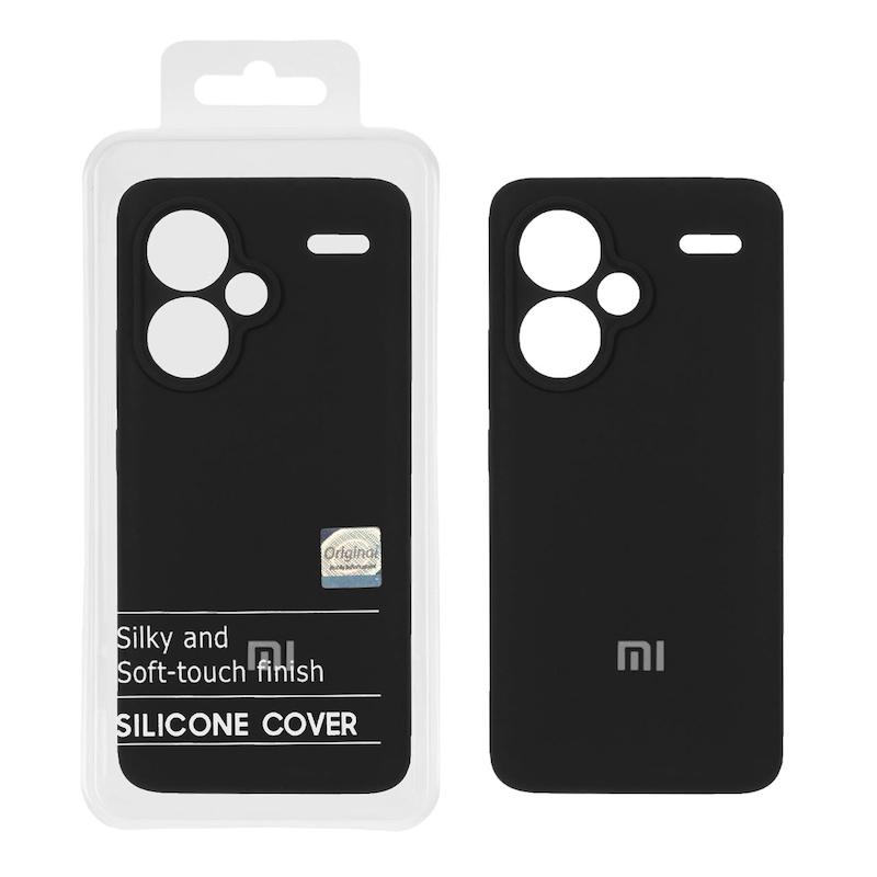 قاب گوشی Redmi Note 13 Pro Plus شیائومی سیلیکونی اورجینال پاک کنی درجه یک زیربسته مشکی کد 180724