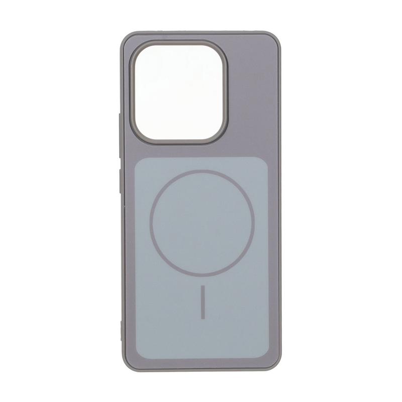 قاب گوشی Redmi Note 14 4G شیائومی مات مستطیلی طرح مگ سیف سری 17 خاکستری کد 180738