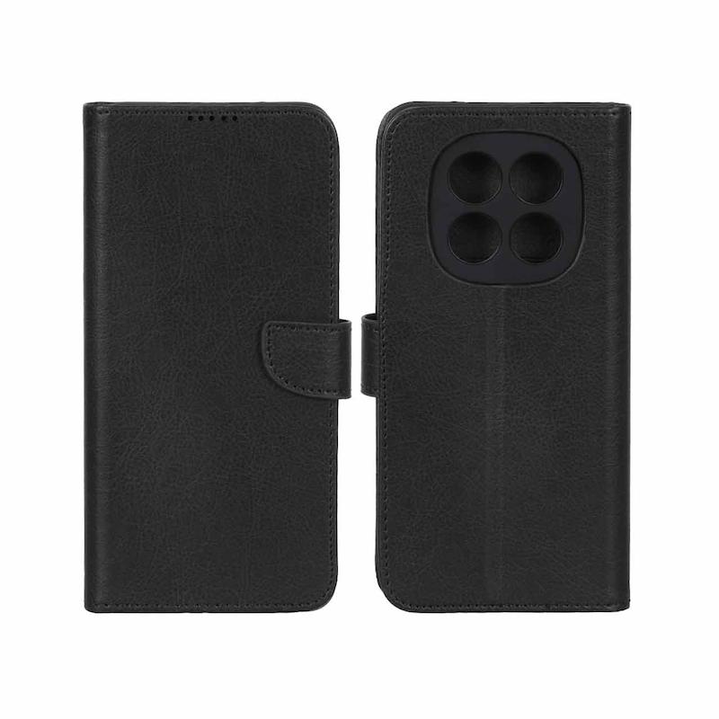 کیف گوشی Redmi Note 15 4G شیائومی مگنتی طرح چرم کتابی محافظ لنزدار مشکی کد 180753
