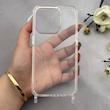 قاب گوشی iPhone 15 Pro آیفون پشت طلقی HARD سخت شیشه ای شفاف محافظ لنزدار کپسولی بی رنگ کد 163748