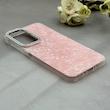 قاب گوشی Galaxy A36 سامسونگ اورجینال AV ماربل کرومی لنز نگین دار لاکچری صورتی کد E1-166630