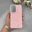 قاب گوشی Galaxy A37 سامسونگ اورجینال AV ماربل کرومی لنز نگین دار لاکچری صورتی کد E1-166631