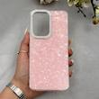 قاب گوشی Poco X7 Pro شیائومی اورجینال AV ماربل کرومی لنز نگین دار لاکچری صورتی کد 166642