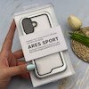 قاب گوشی iPhone 16 آیفون اورجینال کی زد دو KZDOO سری ARES SPORT طرح طلقی شیشه ای شفاف دور فلزی نقره ای کد 163155