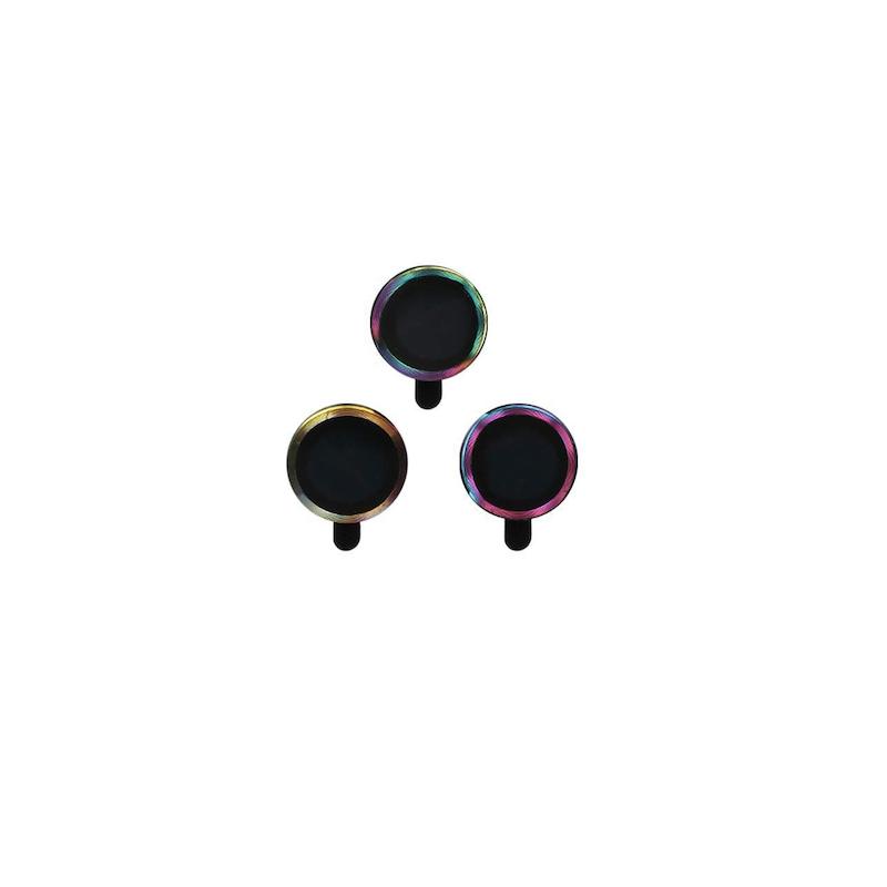 محافظ لنز iPhone 12 Pro Max آیفون رینگی فلزی - شیشه ای هفت رنگ سه عددی کد 180765