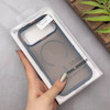 قاب گوشی iPhone 17 Pro Max آیفون اورجینال مات ضدضربه مگ سیف دار اورجینال یونیک کیس سرمه ای کد 167120