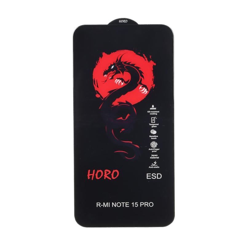گلس گوشی Redmi Note 15 Pro 5G شیائومی شیشه ای HORO BLACK Dragon سری آنتی استاتیک اورجینال کد 180830