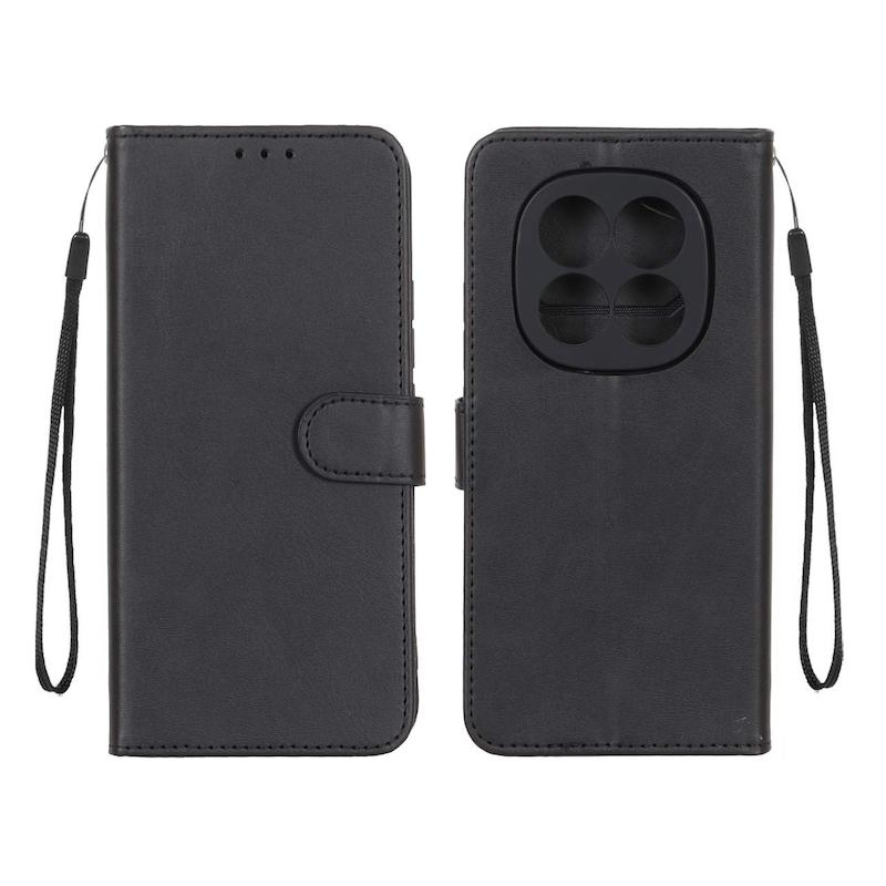 کیف گوشی Redmi Note 15 Pro Plus شیائومی مگنتی طرح چرم کتابی محافظ لنزدار بنددار مشکی کد 180833