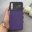 قاب گوشی Galaxy A30S - A50S - A50 سامسونگ سیلیکونی Camera Lens زیر بسته طرح 17 SERIES محافظ لنز دار بنفش کد 163370