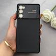 قاب گوشی Galaxy S20 FE سامسونگ سیلیکونی Camera Lens زیر بسته طرح 17 SERIES محافظ لنز دار مشکی کد 163385