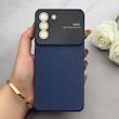 قاب گوشی Galaxy S21 FE سامسونگ سیلیکونی Camera Lens زیر بسته طرح 17 SERIES محافظ لنز دار سرمه ای