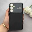 قاب گوشی Galaxy S23 FE سامسونگ سیلیکونی Camera Lens زیر بسته طرح 17 SERIES محافظ لنز دار مشکی کد 163394