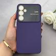 قاب گوشی Galaxy S23 FE سامسونگ سیلیکونی Camera Lens زیر بسته طرح 17 SERIES محافظ لنز دار بنفش کد 163395