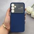 قاب گوشی Galaxy S23 FE سامسونگ سیلیکونی Camera Lens زیر بسته طرح 17 SERIES محافظ لنز دار سرمه ای کد 163396
