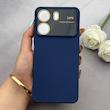 قاب گوشی Redmi 13C - Poco C65 شیائومی سیلیکونی Camera Lens زیر بسته طرح 17 SERIES محافظ لنز دار سرمه ای کد 163404