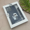 قاب گوشی iPhone 13 Pro Max آیفون اورجینال برجسته کارل KARL سرمه ای با بند لندیارد کد 163120