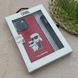 قاب گوشی iPhone 14 Pro Max آیفون اورجینال برجسته کارل KARL قرمز با بند لندیارد کد 163123