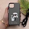 قاب گوشی iPhone 13 - iPhone 14 آیفون اورجینال برجسته کارل KARL خاکستری با بند لندیارد کد 163131