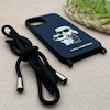 قاب گوشی iPhone 13 - iPhone 14 آیفون اورجینال برجسته کارل KARL سرمه ای با بند لندیارد کد 163133