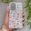 قاب گوشی Galaxy S25 FE سامسونگ لاکچری ماربل لنز کرومی پاپیون کیوت کد 166882