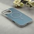 قاب گوشی iPhone 16 Pro Max آیفون کرکره ای طرح مگ سیف Stripe Soft Wave لنز کرومی کد 166796