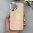 قاب گوشی iPhone 17 آیفون کرکره ای طرح مگ سیف Stripe Soft Wave لنز کرومی کد 166811