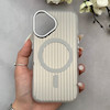 قاب گوشی iPhone 16 آیفون کرکره ای طرح مگ سیف Stripe Soft Wave لنز کرومی کد 166815