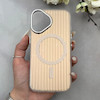 قاب گوشی iPhone 16 آیفون کرکره ای طرح مگ سیف Stripe Soft Wave لنز کرومی کد 166818