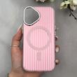 قاب گوشی iPhone 16 آیفون کرکره ای طرح مگ سیف Stripe Soft Wave لنز کرومی کد 166819