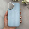 قاب گوشی iPhone 16 آیفون کرکره ای طرح مگ سیف Stripe Soft Wave لنز کرومی کد 166820
