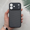 قاب گوشی iPhone 16 آیفون تبدیل سری 17 Tech Woven Case پشت سخت جیر محافظ لنز دار شیشه ای مشکی کد 166716