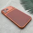 قاب گوشی iPhone 17 Pro Max آیفون تبدیل سری 17 Tech Woven Case پشت سخت جیر محافظ لنز دار شیشه ای نارنجی کد 166723