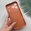 قاب گوشی iPhone 17 Pro Max آیفون تبدیل سری 17 Tech Woven Case پشت سخت جیر محافظ لنز دار شیشه ای نارنجی کد 166723