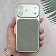 قاب گوشی iPhone 17 آیفون تبدیل سری 17 Tech Woven Case پشت سخت جیر محافظ لنز دار شیشه ای سبز کد 166728