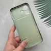 قاب گوشی iPhone 17 آیفون تبدیل سری 17 Tech Woven Case پشت سخت جیر محافظ لنز دار شیشه ای سبز کد 166728