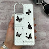 قاب گوشی Galaxy A06 سامسونگ اورجینال فانتزی سخت آینه ای لنز کرومی ایربگ دار طرح پروانه کیوت کد 167194