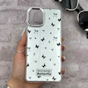 قاب گوشی Galaxy A07 سامسونگ اورجینال فانتزی سخت آینه ای لنز کرومی ایربگ دار طرح پروانه کیوت کد 167199