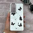 قاب گوشی Galaxy A16 سامسونگ اورجینال فانتزی سخت آینه ای لنز کرومی ایربگ دار طرح پروانه کیوت کد E23-167239
