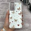 قاب گوشی Galaxy A24 سامسونگ اورجینال فانتزی سخت آینه ای لنز کرومی ایربگ دار طرح پروانه کیوت کد 167292