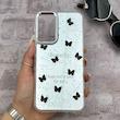 قاب گوشی Galaxy A24 سامسونگ اورجینال فانتزی سخت آینه ای لنز کرومی ایربگ دار طرح پروانه کیوت کد 167295
