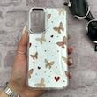 قاب گوشی Galaxy A25 سامسونگ اورجینال فانتزی سخت آینه ای لنز کرومی ایربگ دار طرح پروانه کیوت کد 167298