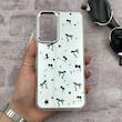 قاب گوشی Galaxy A25 سامسونگ اورجینال فانتزی سخت آینه ای لنز کرومی ایربگ دار طرح پاپیون کیوت کد 167304