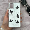 قاب گوشی Galaxy A31 سامسونگ اورجینال فانتزی سخت آینه ای لنز کرومی ایربگ دار طرح پروانه کیوت کد 167318