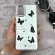 قاب گوشی Galaxy A31 سامسونگ اورجینال فانتزی سخت آینه ای لنز کرومی ایربگ دار طرح پروانه کیوت کد 167318