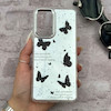 قاب گوشی Galaxy A33 سامسونگ اورجینال فانتزی سخت آینه ای لنز کرومی ایربگ دار طرح پروانه کیوت کد 167332