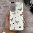 قاب گوشی Galaxy A34 سامسونگ اورجینال فانتزی سخت آینه ای لنز کرومی ایربگ دار طرح پروانه کیوت کد 167337