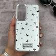 قاب گوشی Galaxy A35 سامسونگ اورجینال فانتزی سخت آینه ای لنز کرومی ایربگ دار طرح پروانه کیوت کد 167353