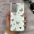 قاب گوشی Galaxy A54 سامسونگ اورجینال فانتزی سخت آینه ای لنز کرومی ایربگ دار طرح پروانه کیوت کد 167394