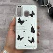 قاب گوشی Galaxy A20 - A30 سامسونگ اورجینال فانتزی سخت آینه ای لنز کرومی ایربگ دار طرح پروانه کیوت کد 167478