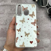 قاب گوشی Galaxy A20 - A30 سامسونگ اورجینال فانتزی سخت آینه ای لنز کرومی ایربگ دار طرح پروانه کیوت کد 167482